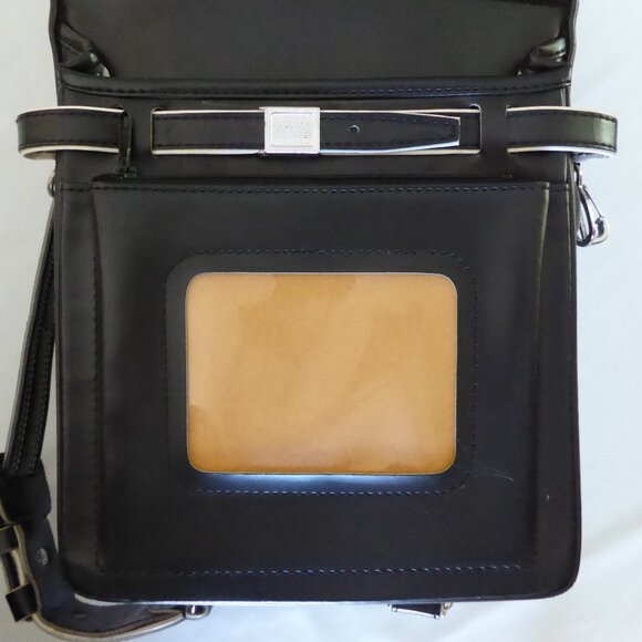 Japanese Randoseru Backpack Black Cream Structured Leather Made in Japan main image 8